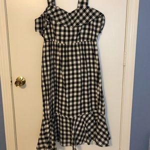 J Crew Gingham midi dress
